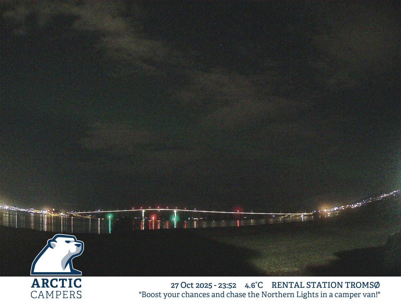 Live webcam view from Arctic Campers Tromsø